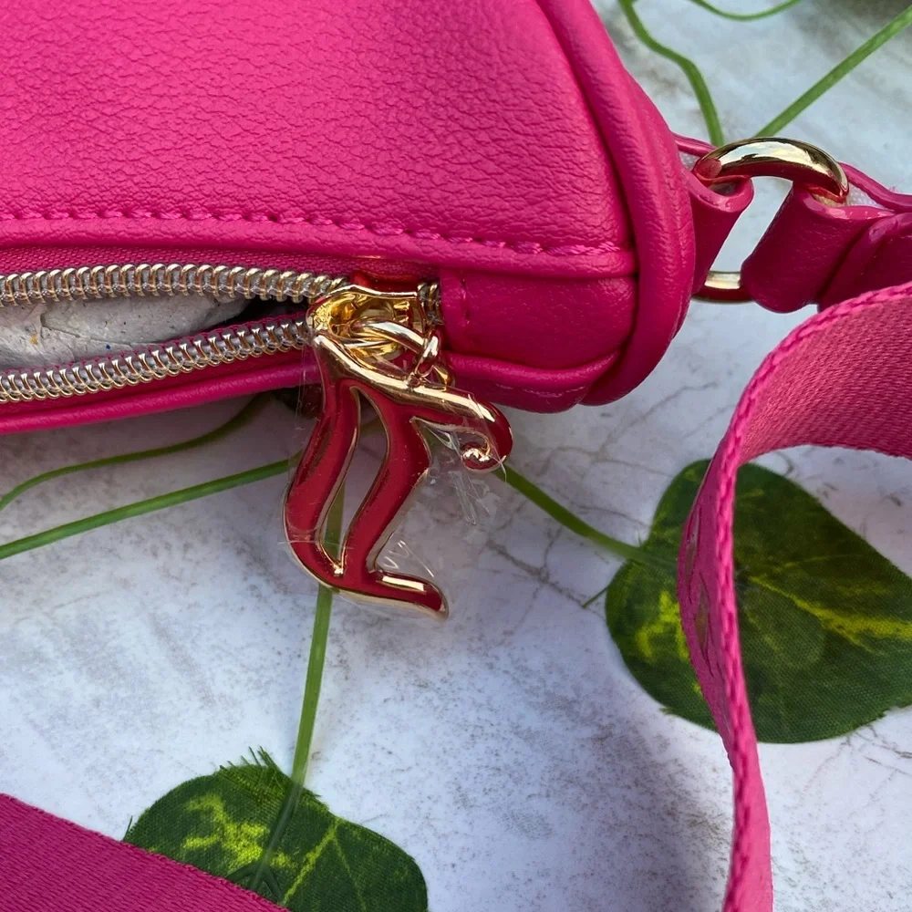 Hot Pink Juicy Couture Barrel Crossbody Shoulder Bag NWT Handbag Y2K Purse Hobo - Picture 7 of 11